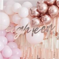 18th Rose Gold Happy Birthday Banner Bunting