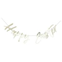 Gold Happy Easter Bunting Banner Decoration