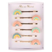 Enamel Rainbow Hair Slides