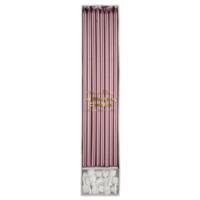 Metallic Pink Long Candles