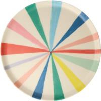 Bright Stripe Large Bamboo Plate