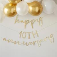 Customisable Anniversary Bunting Gold