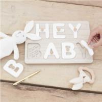 Hey Baby Wooden Baby Shower GuestBook