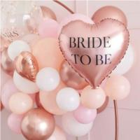 Pink, White, Peach and Rose Gold Hen Balloon Arch Kit