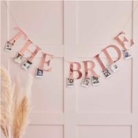 Rose Gold Hen Party Bunting with Photo Pegs