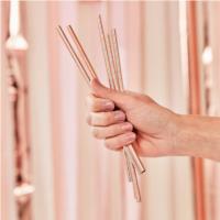 Rose Gold Stainless Steel Straws