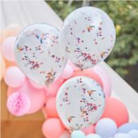 Double Layered Rainbow Confetti Balloons