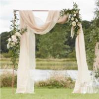 Taupe Draping Fabric Wedding Backdrop
