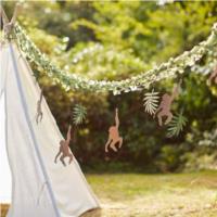 Hanging Monkey and Leaf Jungle Backdrop