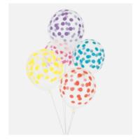 Multi colour printed confetti balloons 