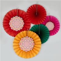 Multicoloured Paper Fans