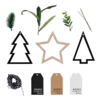 Gift Tag, Foliage and Ribbon Set