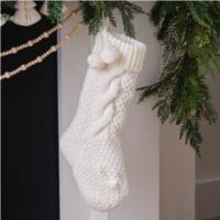 Cream Knitted Stocking