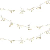 Gold Foiled Mistletoe Garland