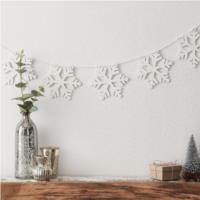 White Wood Snowflake Bunting