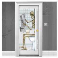 Skeleton Bathroom Door Decoration 