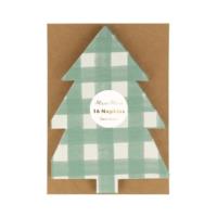 Green Gingham Tree Napkins