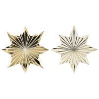 Gold Stripe Star Plates