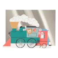 Birthday Train Concertina Card