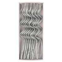 Silver Swirly Candles