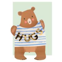 Bear Hug Get Well Soon Card