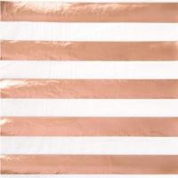 Foil Rose Gold Striped Paper Napkins