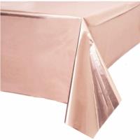 Rose Gold Plastic Table Cover