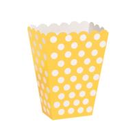 Sunshine Yellow Polka Dot Treat Favour Box
