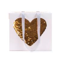 Gold heart gift bag