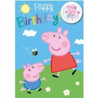 Peppa Pig Happy Birthday Card & Badge