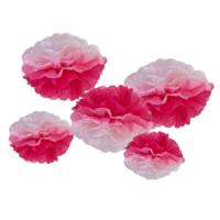 Flower Pom Decoration Pom Pom Set of 5 