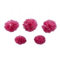 Pom Poms Pink – 5 pcs