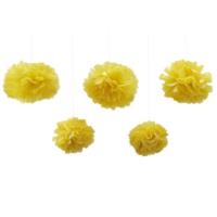 Tissue Paper Pom Poms- Yellow Summer Fruits