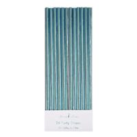 Blue Foil Party Straws