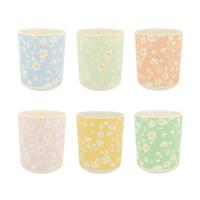 Floral Bamboo Cups