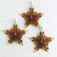 Gold Star Fan Decorations 