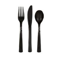 18 Asst Cutlery Midnight Black