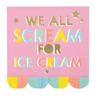 Pastel Ice Cream Fringe Luncheon Napkins