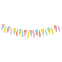 Pastel Ice Cream Garland with Tassels 