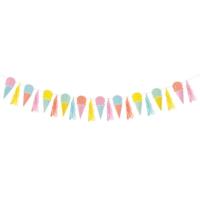 Pastel Ice Cream Garland with Tassels 