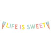 Pastel Ice Cream Banner with Mini Foil Balloon