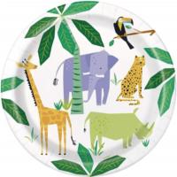 8 ANIMAL SAFARI 9 inch PLATES