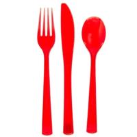 18 ASSORTED CUTLERY RUBY RED