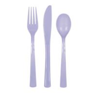 18 ASSORTED CUTLERY LAVENDER
