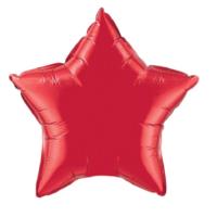 RUBY RED STAR FOIL BALLOON 20