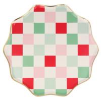 Multi Check Dinner Plates