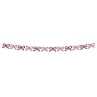 Red & Pink Glitter Bow Garland