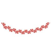 Candy Cane Stripe Honeycomb Garland