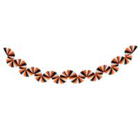 Black & Orange Stripe Honeycomb Garland