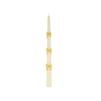 Gold Bow Taper Candles